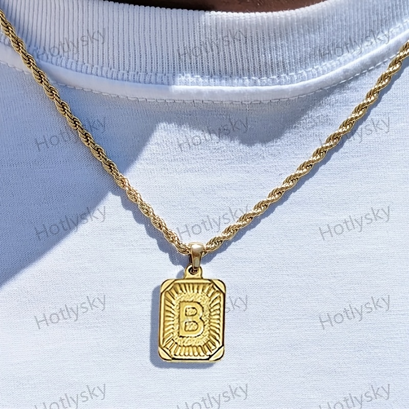 Women's Fashion Pendant Necklace with Initial Letter Option